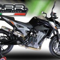 Egzoz ile uyumlu Ktm Duke 790 2017-2020, Deeptone Inox, Egzoz yasal, onaylı, çıkarılabilir db killer ve bağlantı borulu susturucu 