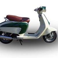 Egzoz ile uyumlu Lambretta Lambretta 125 - 150 Milano 2012-2014, Ultracone lucido, Onaylanmış ve yasal, çıkarılabilir db öldürücü dahil tam sistem egzozu 