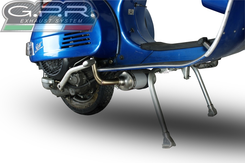 Exhaust compatible with Lml Star 200 4T a marce - 4ST with gears 2011-2016, Alluminio, Homologated legal full system exhaust, including removable db killer 