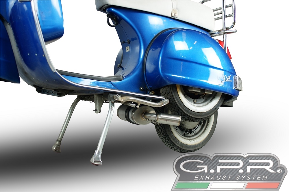 Exhaust compatible with Lml Star 200 4T a marce - 4ST with gears 2011-2016, Alluminio, Homologated legal full system exhaust, including removable db killer 
