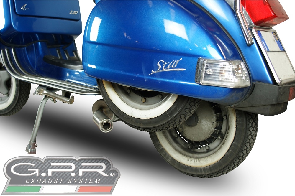 Exhaust compatible with Lml Star 200 4T a marce - 4ST with gears 2011-2016, Alluminio, Homologated legal full system exhaust, including removable db killer 