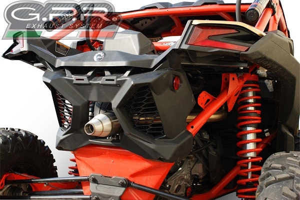 Egzoz ile uyumlu Can Am Maverick X3 Turbo Buggy 2017-2024, Deeptone Atv, Homologe sistem, orijinal katalizör ortadan kalkacak Susturucu ve özel bağlantı borusu 