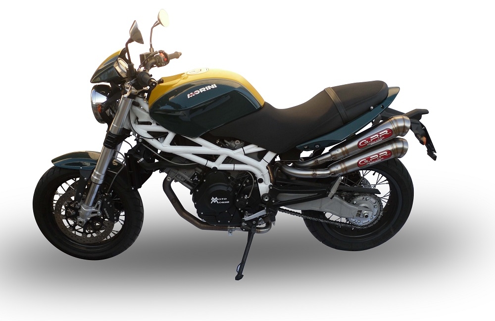 Egzoz ile uyumlu Moto Morini Sport 1200 2008-2010, Powercone Evo, Homologe sistem Double Susturucu ve özel bağlantı borusu 