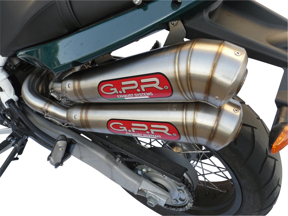 Egzoz ile uyumlu Moto Morini Sport 1200 2008-2010, Powercone Evo, Homologe sistem Double Susturucu ve özel bağlantı borusu 