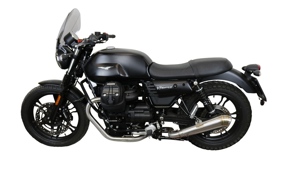 Egzoz ile uyumlu Moto Guzzi V7 III Special-Stone-Carbon 2017-2018, Powercone Evo, Yarış Sistemi Tam hat, susturucu artı toplayıcı 