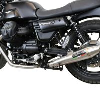 Exhaust compatible with Moto Guzzi V7 III Special-Stone-Carbon 2017-2018, Vintacone, Racing full system exhaust 