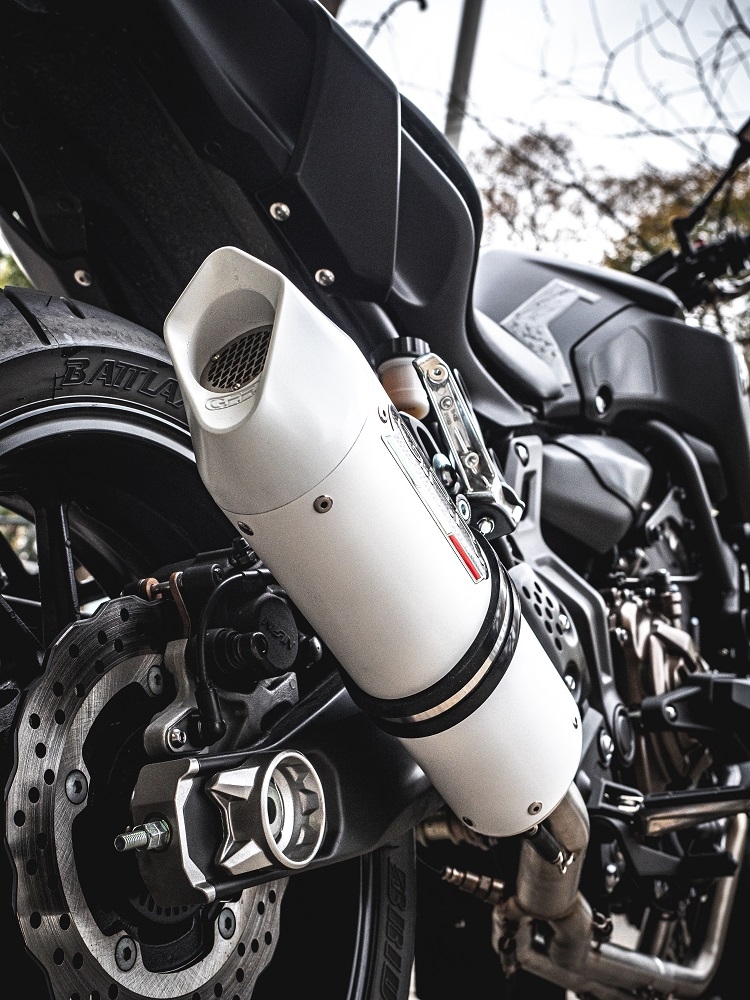 Egzoz ile uyumlu Yamaha Mt-07 2014-2016, Albus Ceramic, Onaylanmış ve yasal, çıkarılabilir db öldürücü dahil tam sistem egzozu 