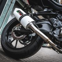 Egzoz ile uyumlu Yamaha Mt-07 2014-2016, Albus Ceramic, Onaylanmış ve yasal, çıkarılabilir db öldürücü dahil tam sistem egzozu 
