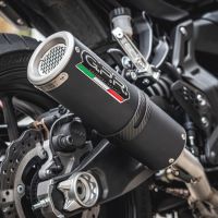 Egzoz ile uyumlu Yamaha Tracer 700 2016-2019, M3 Black Titanium, Yalnızca gürültü için onaylanan sistem, AB dışındaki pazarlar için geçerlidir Tam hat, susturucu artı toplayıcı 