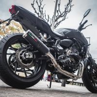 Egzoz ile uyumlu Yamaha Tracer 700 2016-2019, M3 Black Titanium, Yalnızca gürültü için onaylanan sistem, AB dışındaki pazarlar için geçerlidir Tam hat, susturucu artı toplayıcı 