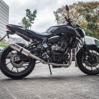 Egzoz ile uyumlu Yamaha Mt-07 2014-2016, M3 Inox , Onaylanmış ve yasal, çıkarılabilir db öldürücü dahil tam sistem egzozu 