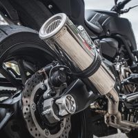 Egzoz ile uyumlu Yamaha Mt-07 2014-2016, M3 Inox , Onaylanmış ve yasal, çıkarılabilir db öldürücü dahil tam sistem egzozu 