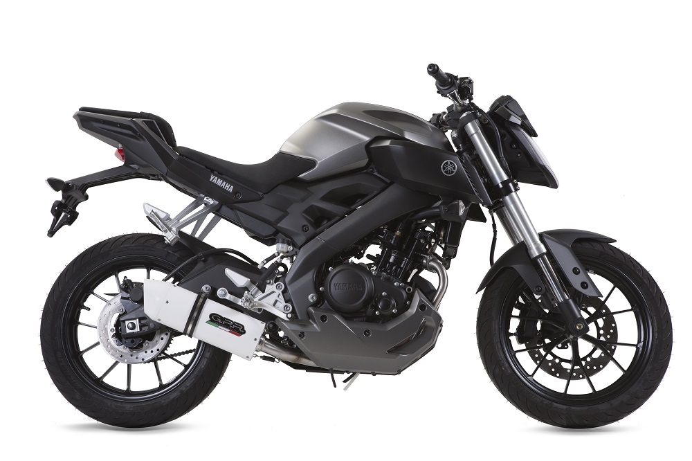 Egzoz ile uyumlu Yamaha Mt 125 2017-2019, Albus Ceramic, Onaylı egzoz, bağlantı borusu ve çıkarılabilir db öldürücü dahil Avrupa DIŞI pazarlar için yasal 