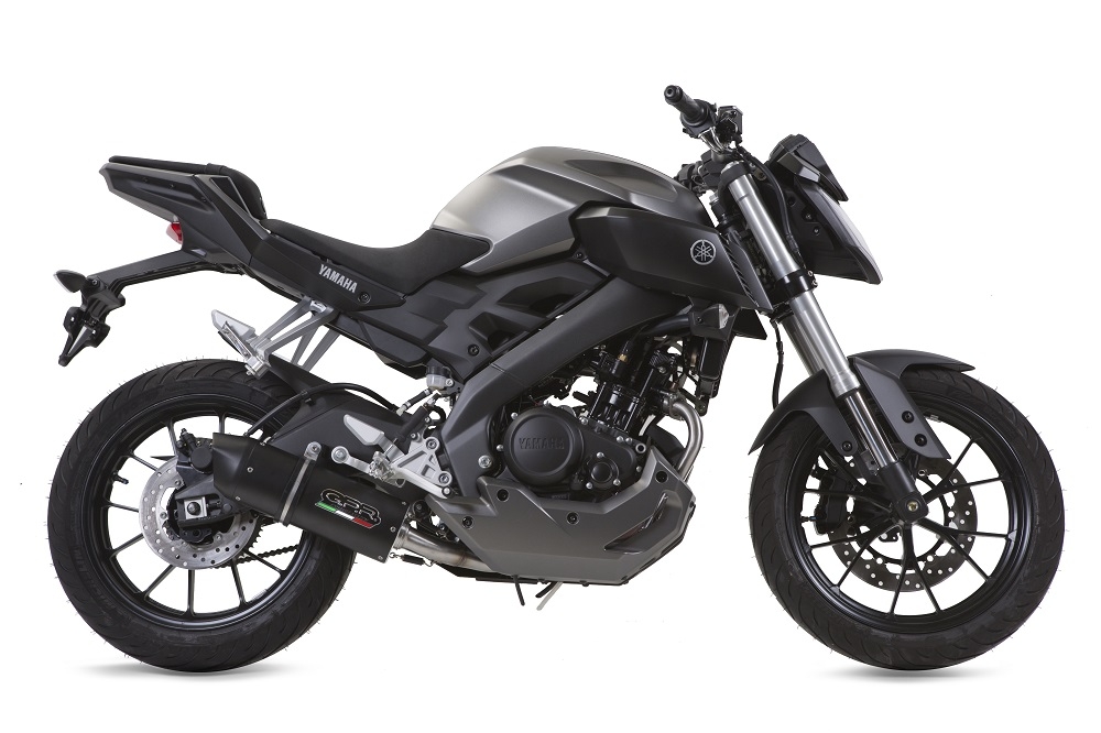Egzoz ile uyumlu Yamaha Mt 125 2017-2019, Furore Nero, Yalnızca gürültü için onaylanan sistem, AB dışındaki pazarlar için geçerlidir Tam hat, susturucu artı toplayıcı 