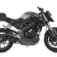 Egzoz ile uyumlu Yamaha Mt 125 2017-2019, Furore Nero, Yalnızca gürültü için onaylanan sistem, AB dışındaki pazarlar için geçerlidir Tam hat, susturucu artı toplayıcı 