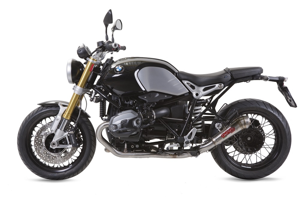 Egzoz ile uyumlu Bmw R Nine-T 1200 -Pure -Racer -Urban G-S 2017-2023, Powercone Evo, Egzoz yasal, onaylı, çıkarılabilir db killer ve bağlantı borulu susturucu 