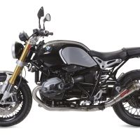 Egzoz ile uyumlu Bmw R Nine-T 1200 -Pure -Racer -Urban G-S 2017-2023, Powercone Evo, Egzoz yasal, onaylı, çıkarılabilir db killer ve bağlantı borulu susturucu 