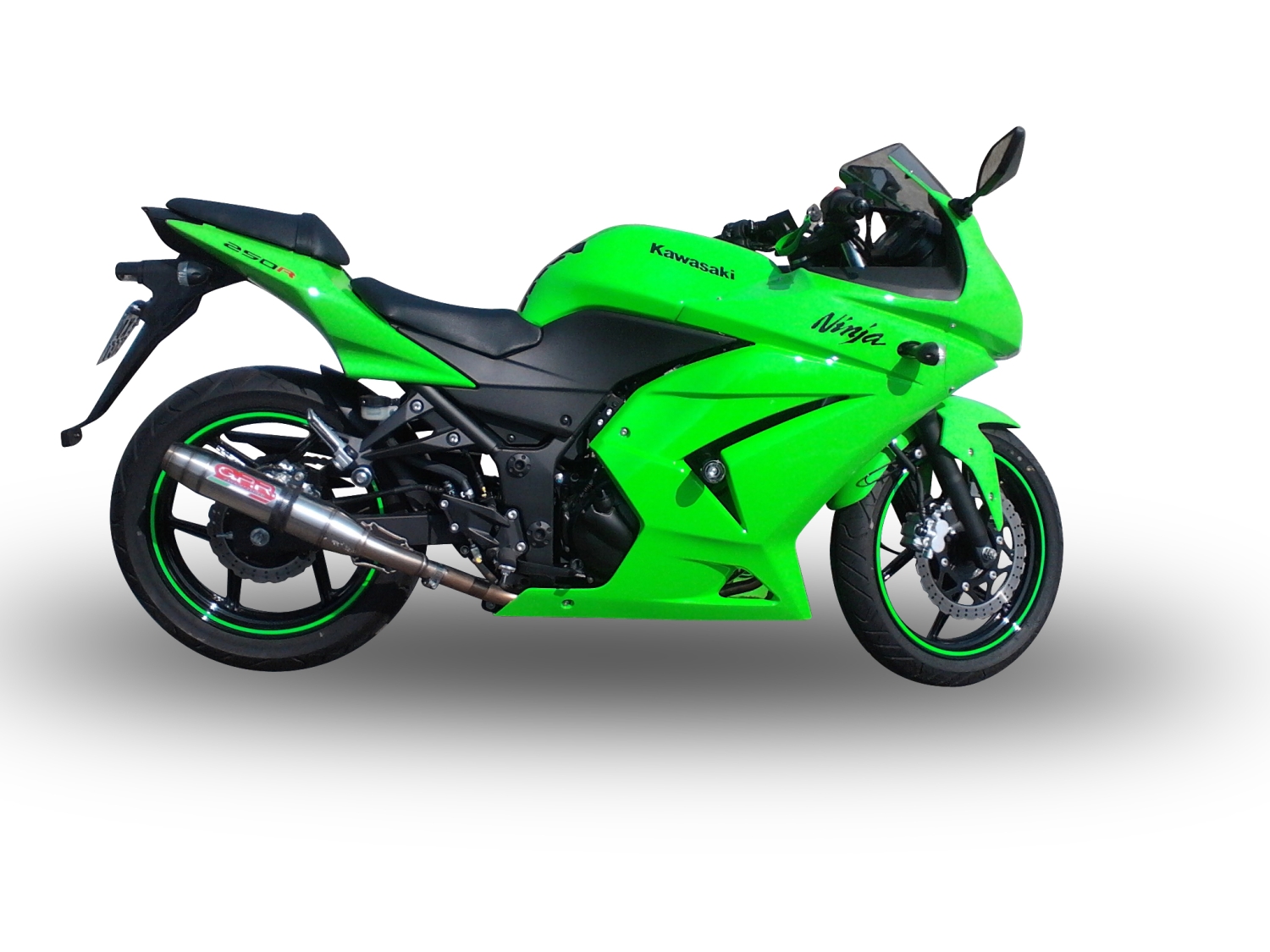 Exhaust compatible with Kawasaki Z250 2013-2016, Deeptone Inox, Racing slip-on exhaust including link pipe 