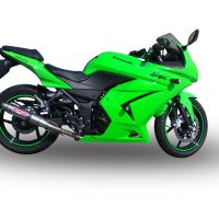 Exhaust compatible with Kawasaki Z250 2013-2016, Deeptone Inox, Racing slip-on exhaust including link pipe 