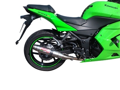 Exhaust compatible with Kawasaki Z250 2013-2016, Deeptone Inox, Racing slip-on exhaust including link pipe 