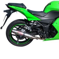 Exhaust compatible with Kawasaki Z250 2013-2016, Deeptone Inox, Racing slip-on exhaust including link pipe 