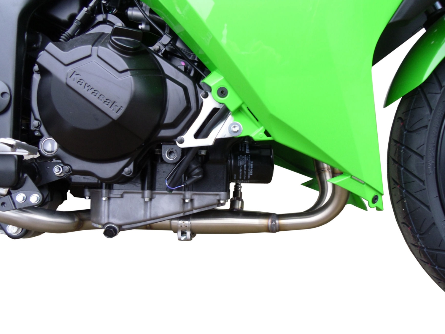 Exhaust compatible with Kawasaki Ninja 300 R 2012-2017, Deeptone Inox, full system exhaust legal for UK and non-EU countries including removable db killer 