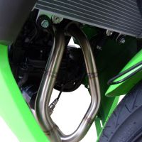 Exhaust compatible with Kawasaki Ninja 300 R 2012-2017, Deeptone Inox, full system exhaust legal for UK and non-EU countries including removable db killer 