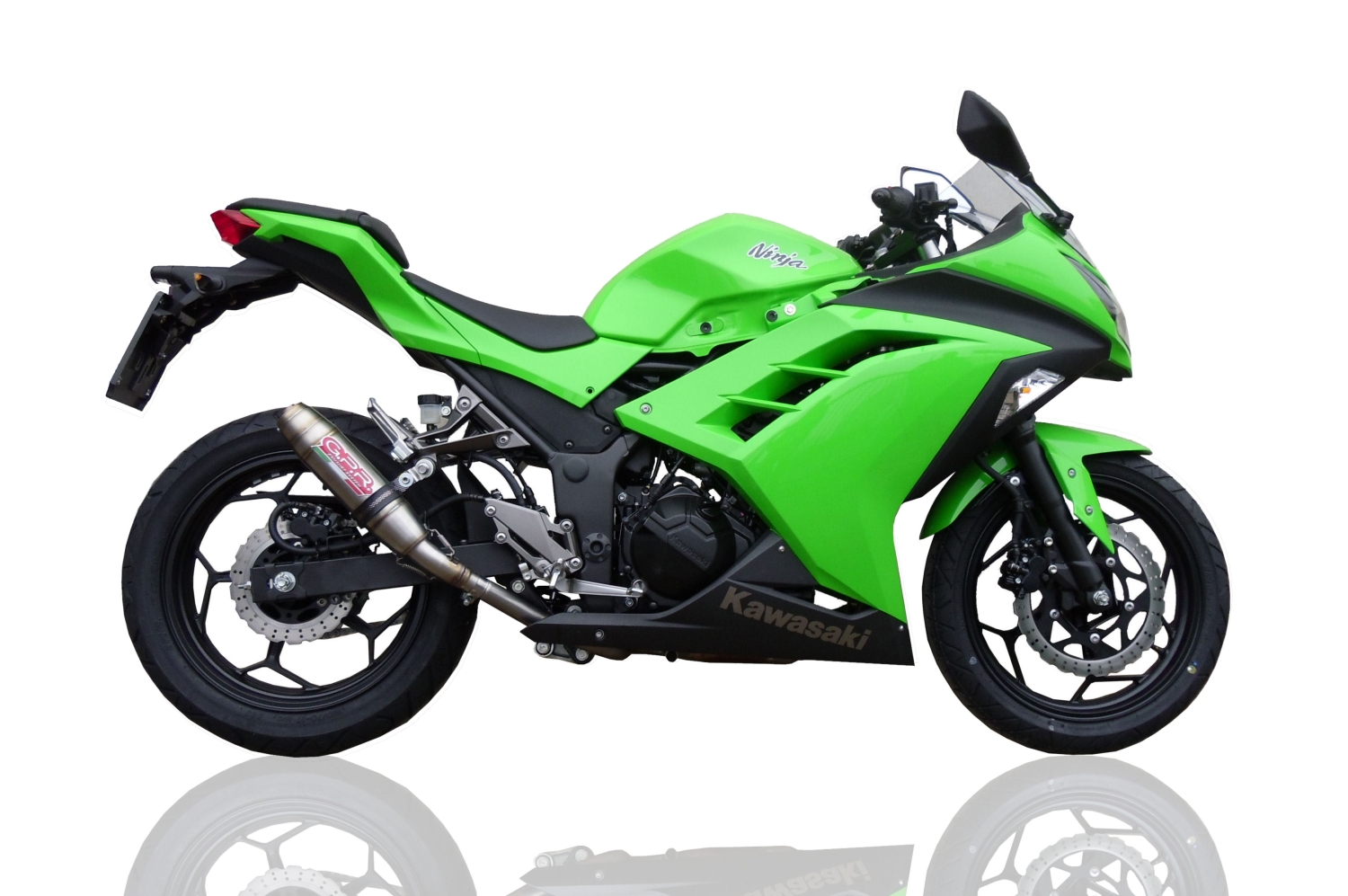 Exhaust compatible with Kawasaki Ninja 300 R 2012-2017, Deeptone Inox, full system exhaust legal for UK and non-EU countries including removable db killer 
