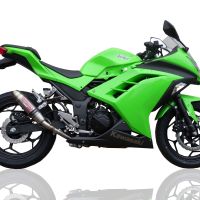 Exhaust compatible with Kawasaki Ninja 300 R 2012-2017, Deeptone Inox, full system exhaust legal for UK and non-EU countries including removable db killer 