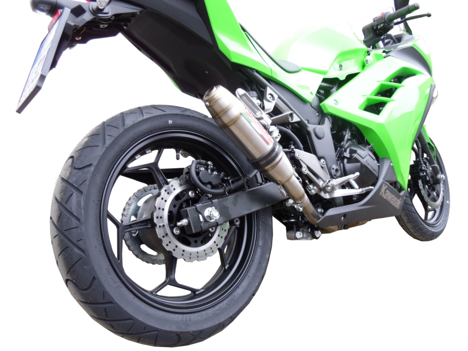 Exhaust compatible with Kawasaki Ninja 300 R 2012-2017, Deeptone Inox, full system exhaust legal for UK and non-EU countries including removable db killer 
