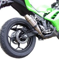 Exhaust compatible with Kawasaki Ninja 300 R 2012-2017, Deeptone Inox, full system exhaust legal for UK and non-EU countries including removable db killer 