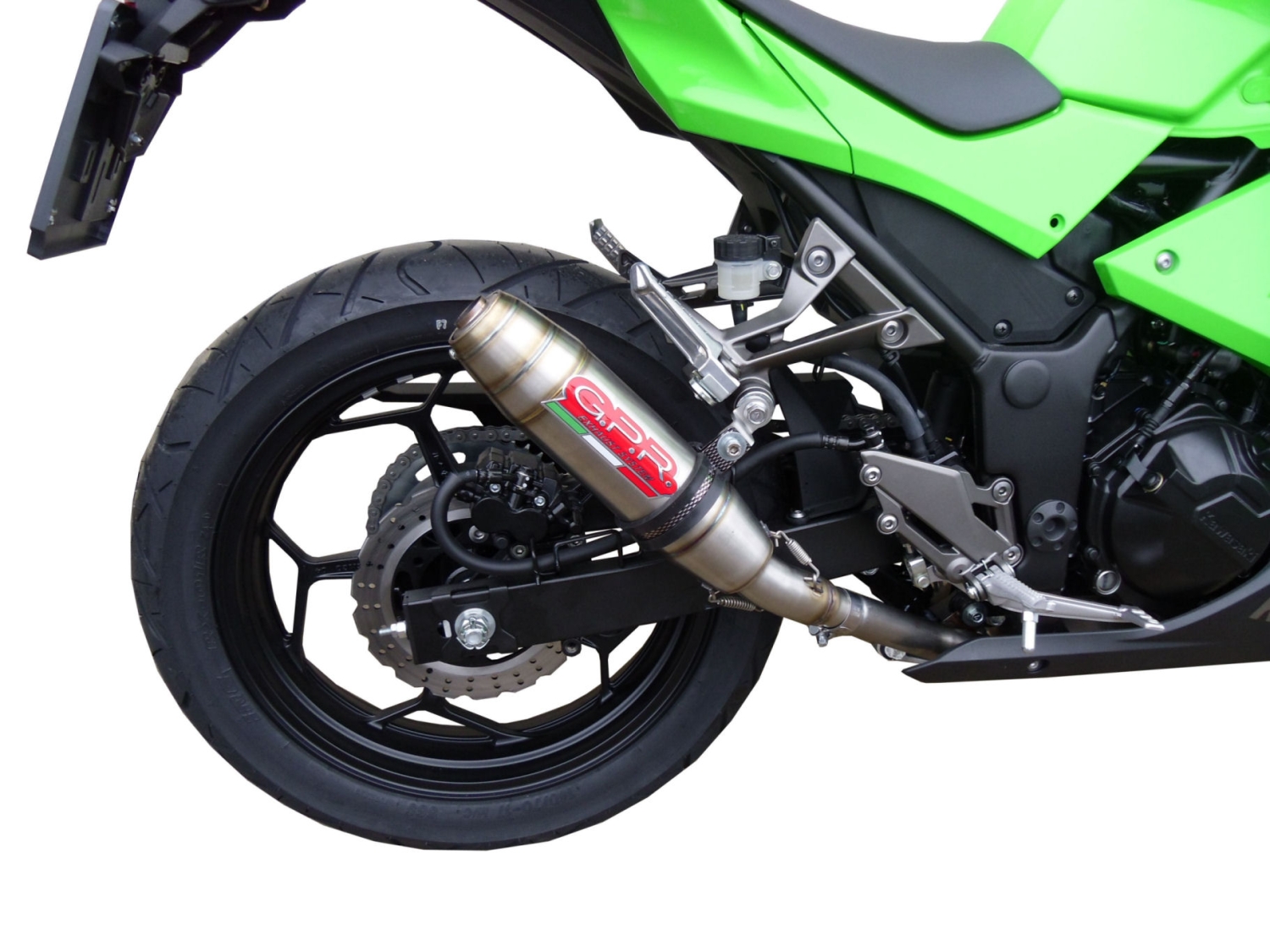 Egzoz ile uyumlu Kawasaki Ninja 300 R 2012-2017, Deeptone Inox, Egzoz yasal, onaylı, çıkarılabilir db killer ve bağlantı borulu susturucu 
