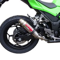 Egzoz ile uyumlu Kawasaki Ninja 300 R 2012-2017, Deeptone Inox, Egzoz yasal, onaylı, çıkarılabilir db killer ve bağlantı borulu susturucu 