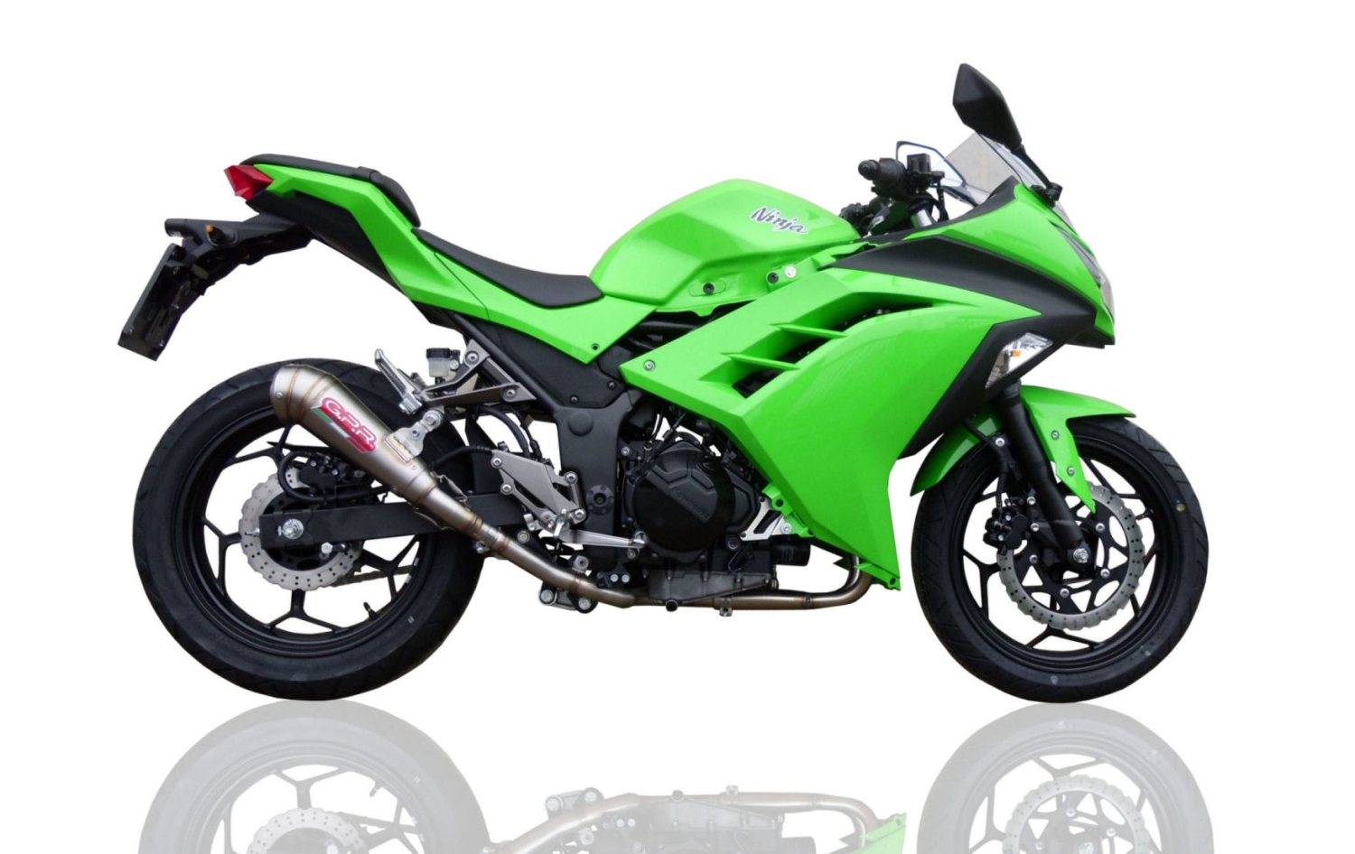 Egzoz ile uyumlu Kawasaki Ninja 300 R 2012-2017, Powercone Evo, Egzoz yasal, onaylı, çıkarılabilir db killer ve bağlantı borulu susturucu 