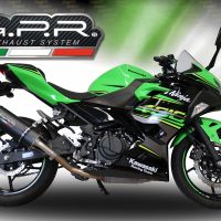Egzoz ile uyumlu Kawasaki Z 500 2023-2025, Furore Evo4 Nero, Egzoz yasal, onaylı, çıkarılabilir db killer ve bağlantı borulu susturucu 
