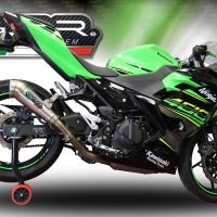 Egzoz ile uyumlu Kawasaki Z 400 2018-2022, Powercone Evo, Egzoz yasal, onaylı, çıkarılabilir db killer ve bağlantı borulu susturucu 
