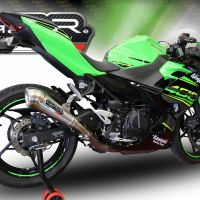 Egzoz ile uyumlu Kawasaki Z 400 2018-2022, Powercone Evo, Egzoz yasal, onaylı, çıkarılabilir db killer ve bağlantı borulu susturucu 