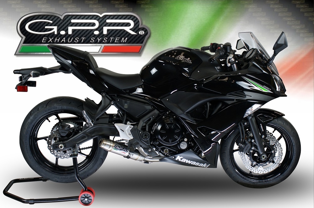 Egzoz ile uyumlu Kawasaki Ninja 650 2023-2024, Deeptone Inox, Yalnızca gürültü için onaylanan sistem, AB dışındaki pazarlar için geçerlidir Tam hat, susturucu artı toplayıcı 