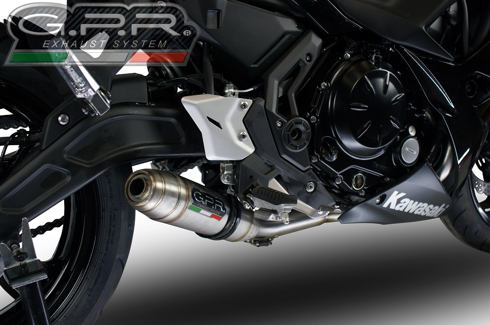 Exhaust compatible with Kawasaki Z 650 2017-2020, Deeptone Inox, full system exhaust legal for UK and non-EU countries including removable db killer 