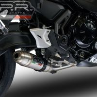 Exhaust compatible with Kawasaki Z 650 2017-2020, Deeptone Inox, full system exhaust legal for UK and non-EU countries including removable db killer 