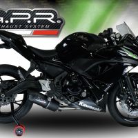 Exhaust compatible with Kawasaki Ninja 650 2023-2024, Furore Evo4 Poppy, full system exhaust legal for UK and non-EU countries including removable db killer 