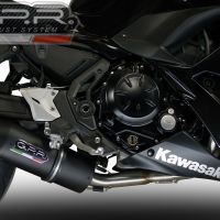 Egzoz ile uyumlu Kawasaki Ninja 650 2017-2020, Furore Nero, Yalnızca gürültü için onaylanan sistem, AB dışındaki pazarlar için geçerlidir Tam hat, susturucu artı toplayıcı 