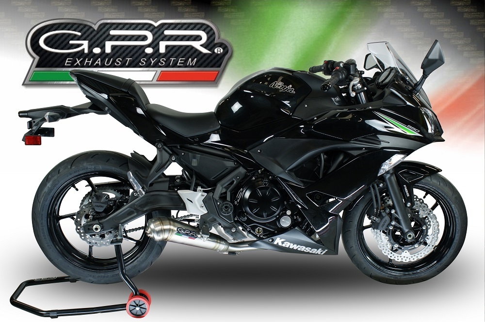 Egzoz ile uyumlu Kawasaki Ninja 650 2023-2024, Powercone Evo, Yalnızca gürültü için onaylanan sistem, AB dışındaki pazarlar için geçerlidir Tam hat, susturucu artı toplayıcı 