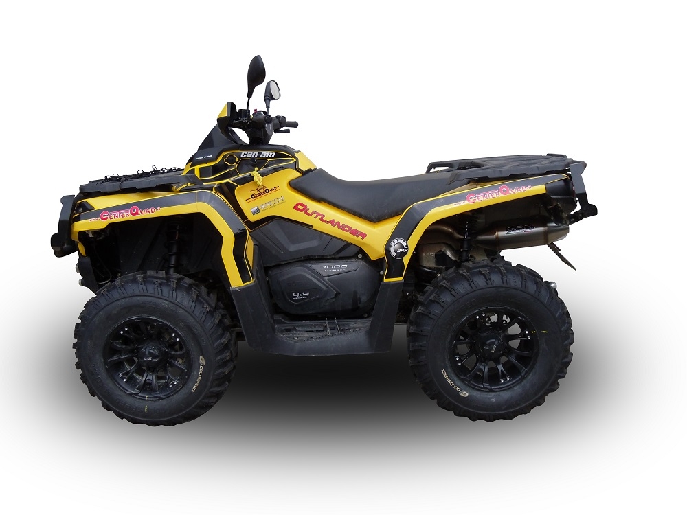 Egzoz ile uyumlu Can Am Outlander 500 Max 2013-2015, Deeptone Atv, Egzoz yasal, onaylı, çıkarılabilir db killer ve bağlantı borulu susturucu 