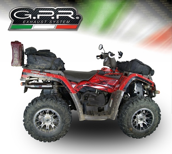 Egzoz ile uyumlu Can Am Outlander 330 2005-2011, Deeptone Atv, Onaylanmış ve yasal, çıkarılabilir db öldürücü dahil tam sistem egzozu 