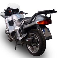 Egzoz ile uyumlu Bmw R 1150 Rt 2000-2006, Furore Nero, Egzoz yasal, onaylı, çıkarılabilir db killer ve bağlantı borulu susturucu 
