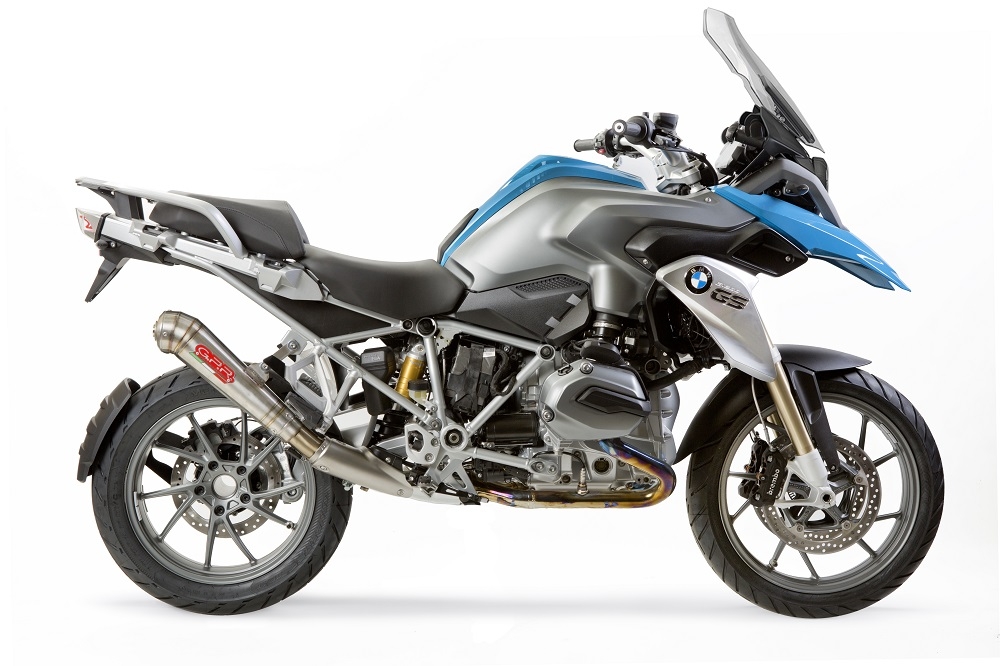 Egzoz ile uyumlu Bmw R 1200 Gs -Adventure 2013-2016, Powercone Evo, Egzoz yasal, onaylı, çıkarılabilir db killer ve bağlantı borulu susturucu 