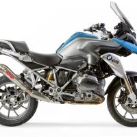 Egzoz ile uyumlu Bmw R 1200 Gs -Adventure 2013-2016, Powercone Evo, Egzoz yasal, onaylı, çıkarılabilir db killer ve bağlantı borulu susturucu 
