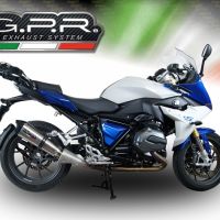 GPR exhaust compatible with  Bmw R 1200 Rs Lc 2017-2019, New Grand Prix Evo Titanium, Homologated legal slip-on exhaust including removable db killer and link pipe 