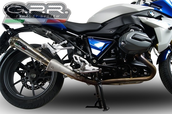 Egzoz ile uyumlu Bmw R 1200 Rs Lc 2015-2016, Powercone Evo, Egzoz yasal, onaylı, çıkarılabilir db killer ve bağlantı borulu susturucu 